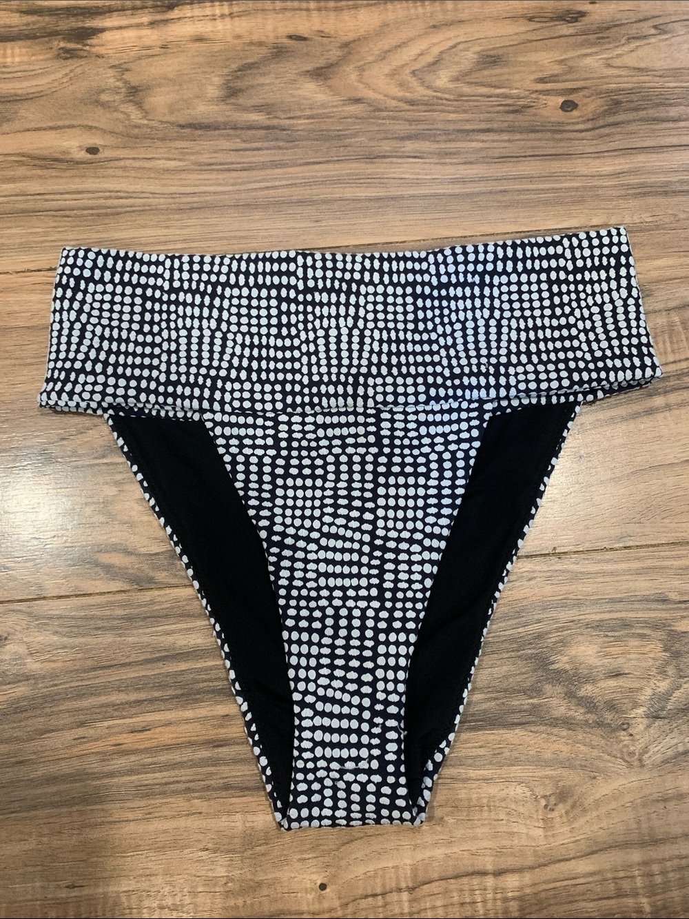 Women's Aerie High Cut Cheeky Allover Polka Dot Bikini Swimsuit Bottoms L